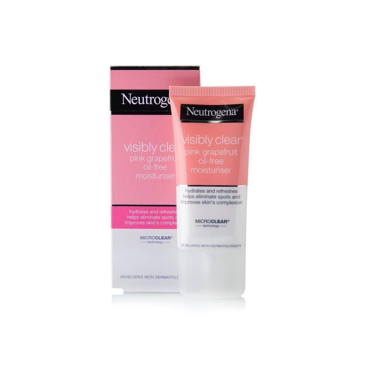 neutrogena visibly clear pink grapefruit moisturizer