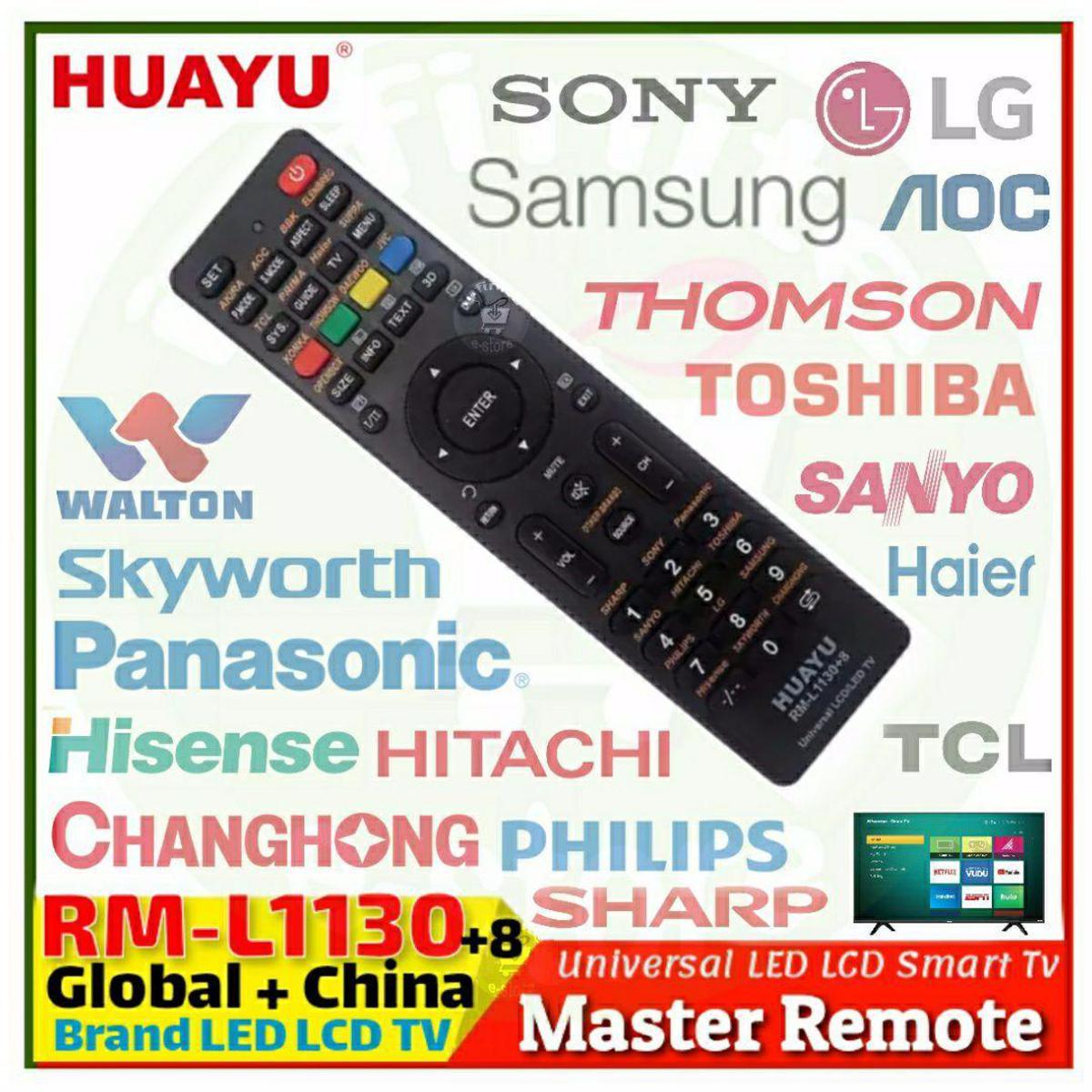 RM-L1130+8 All-in-One Universal TV Remote Control the 8th generation Replacement for Smart Non-Smart TV