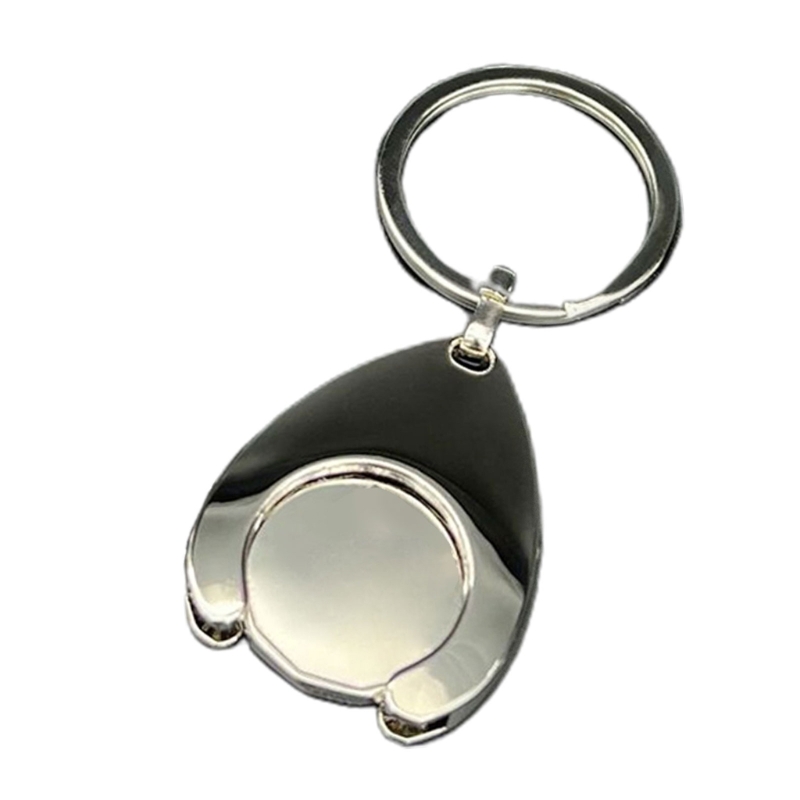 Portable Keychain with Shopping Cart/Euro/Blank Coin Tokens Pendnat Durable Metal Coin Holder for Grocery Drop shipping. 