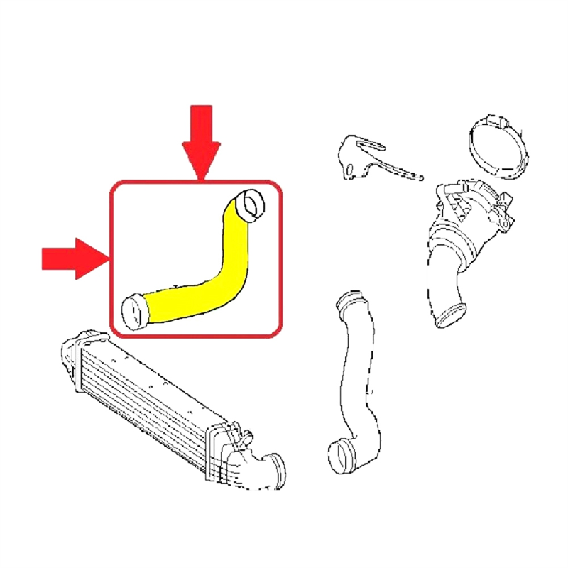 A2115282682 2115282682 Intercooler Pipe Turbo Hose for 320 350 E Class E280 E300 E320 Replacement Spare Parts. 