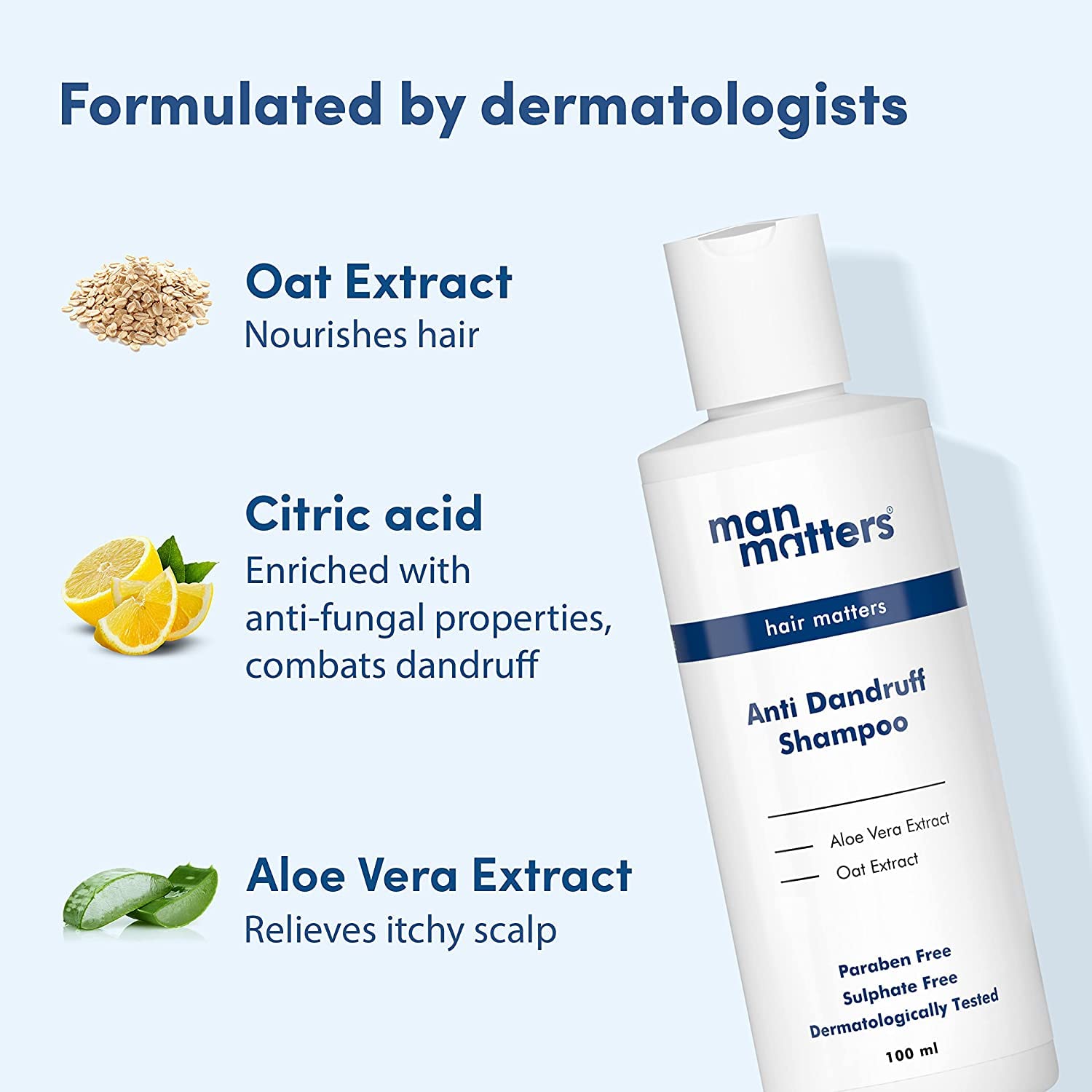 Man Matters Advanced Anti-Dandruff Shampoo-100 ml. 