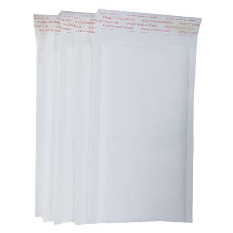 Kraft paper envelope bubble yellow foam air bead packing bag. 