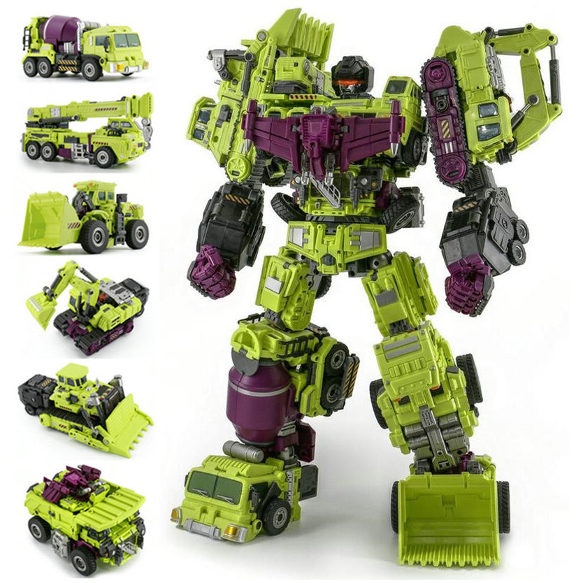 Jinbao 5 In 1 45 cm Big Transformation Predaking Toys Anime Devastator KO G1 Robot Action Figure Model Boy Children Kid Gift. 