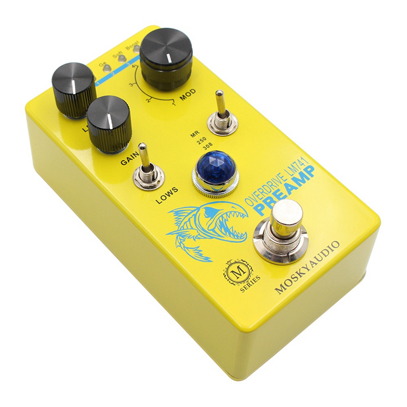 LM741 Guitar OverDrive Disortion Preamp Effects Pedal True Bypass Function Guitar Effects Processor Parts. 