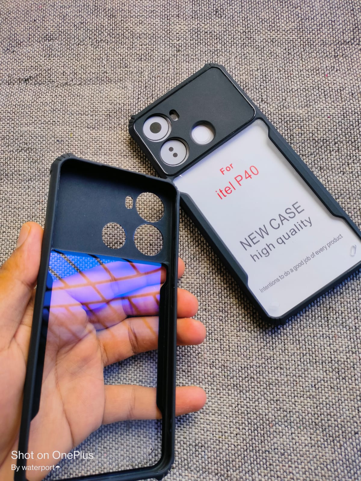 Itel P40 Back Cover ShockProof Airbinger Longlasting Clear Transparent Hard Case Itel P40 P662L With Camera Bump Protection Itel P40 P662L Back Part P 40 P662L (Back Case Cover For Smartphone). 
