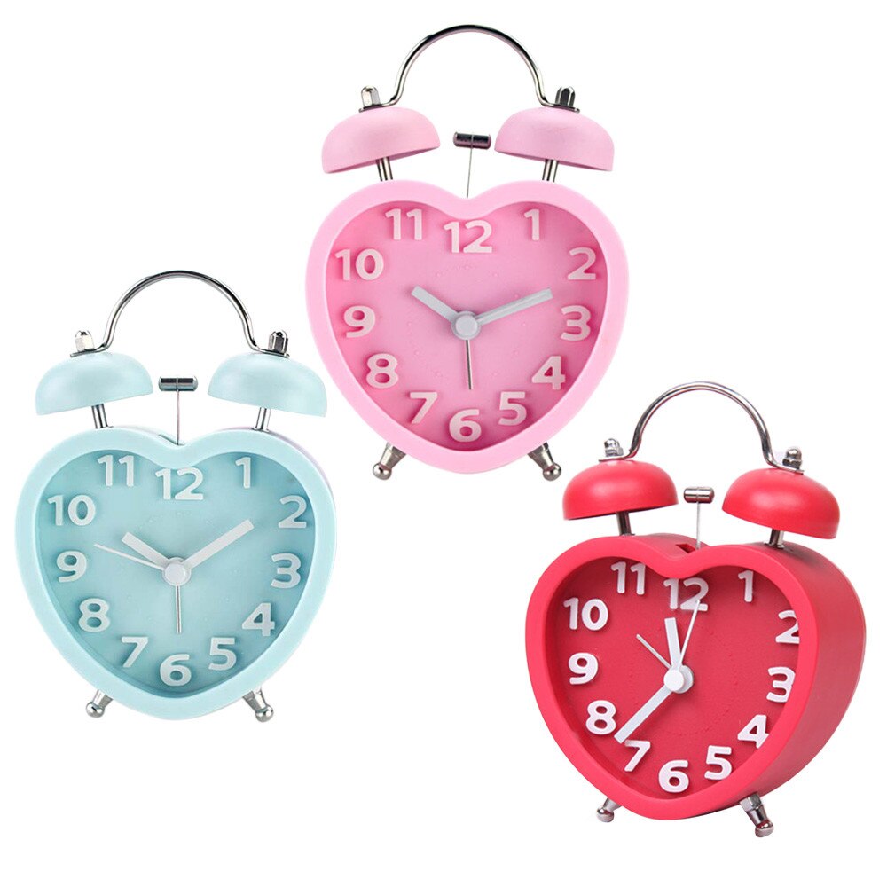 Shaped Metal Alarm Bed/Table Clock