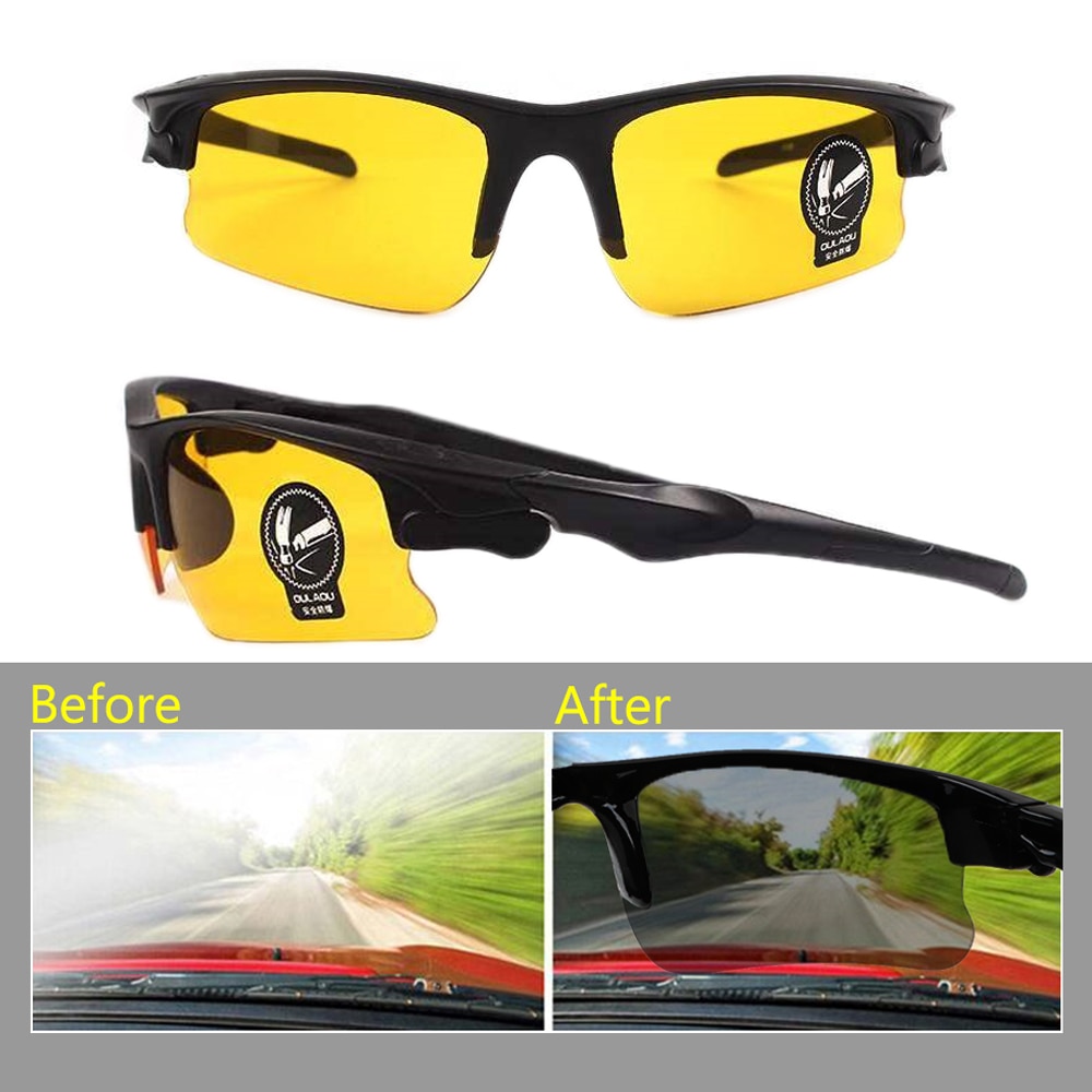 ight Vision gles igh Quality en's lasses Anti-lare Sunglasses gles lasses rier Eyewear iding lasses. 