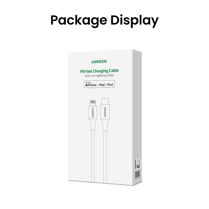 UGREEN USB C to Lightning Cable Nylon Braid MFi Certificate for iPhone 13,12, 12 Pro,11 /iPhone 11 Pro /XS Max X 8 20W PD Fast Charger Data Cable for Macbook Pro, Air, iPad Pro 2020,2018 USB C Cord. 