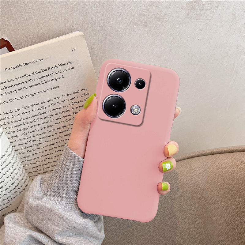 Tokifu For Xiaomi Pocophone M6 Pro Casing The New Liquid Silicone Angel Eyes Phone Case Full Anti-fall Shockproof Back Cover