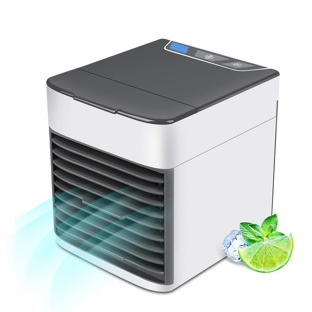 NEW Portable Mini USB Air Cooler with 7 Colors LED lights Personal AC Fan Desktop Air Conditioner for Office/Home