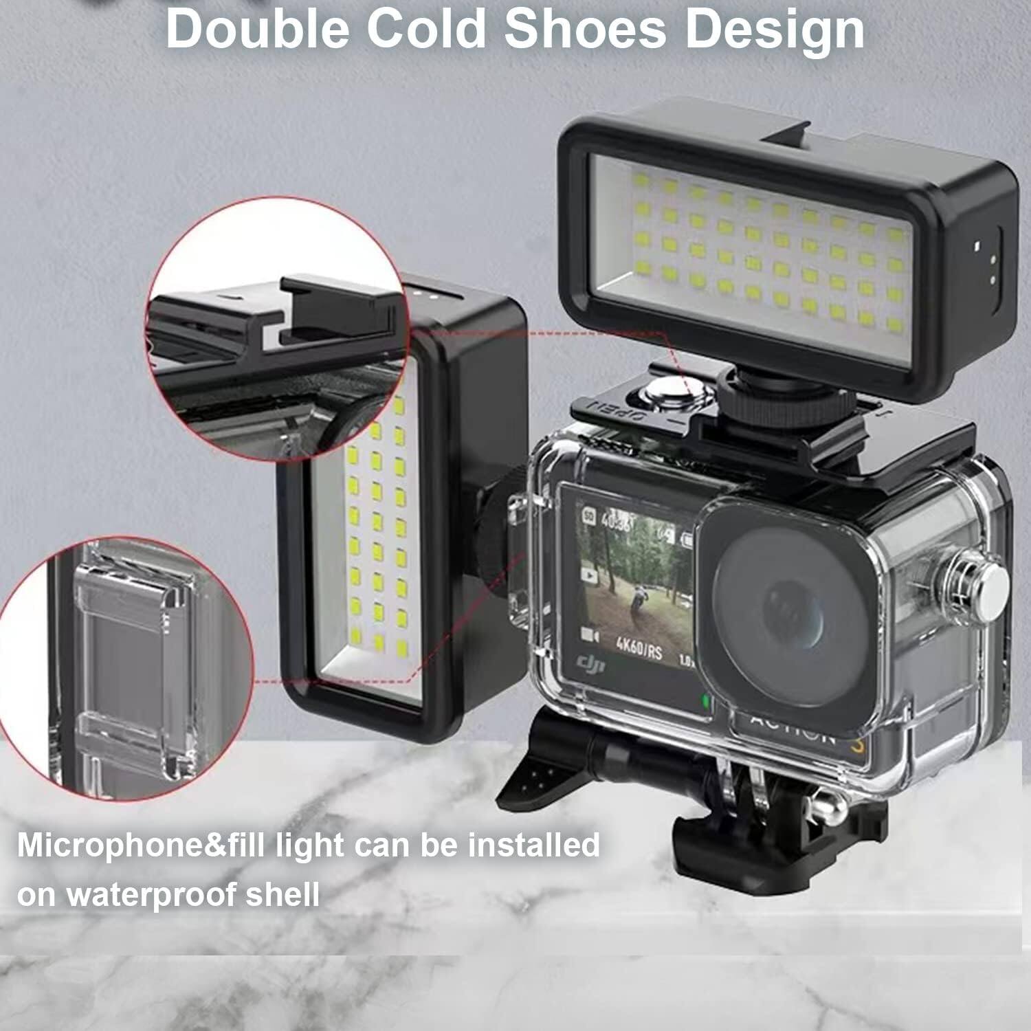 Waterproof Case for DJI Osmo Action 3 /DJI Osmo Action 4 Camera, 40M/131FT Diving Housing Protective Shell Underwater Accessories Kit. 