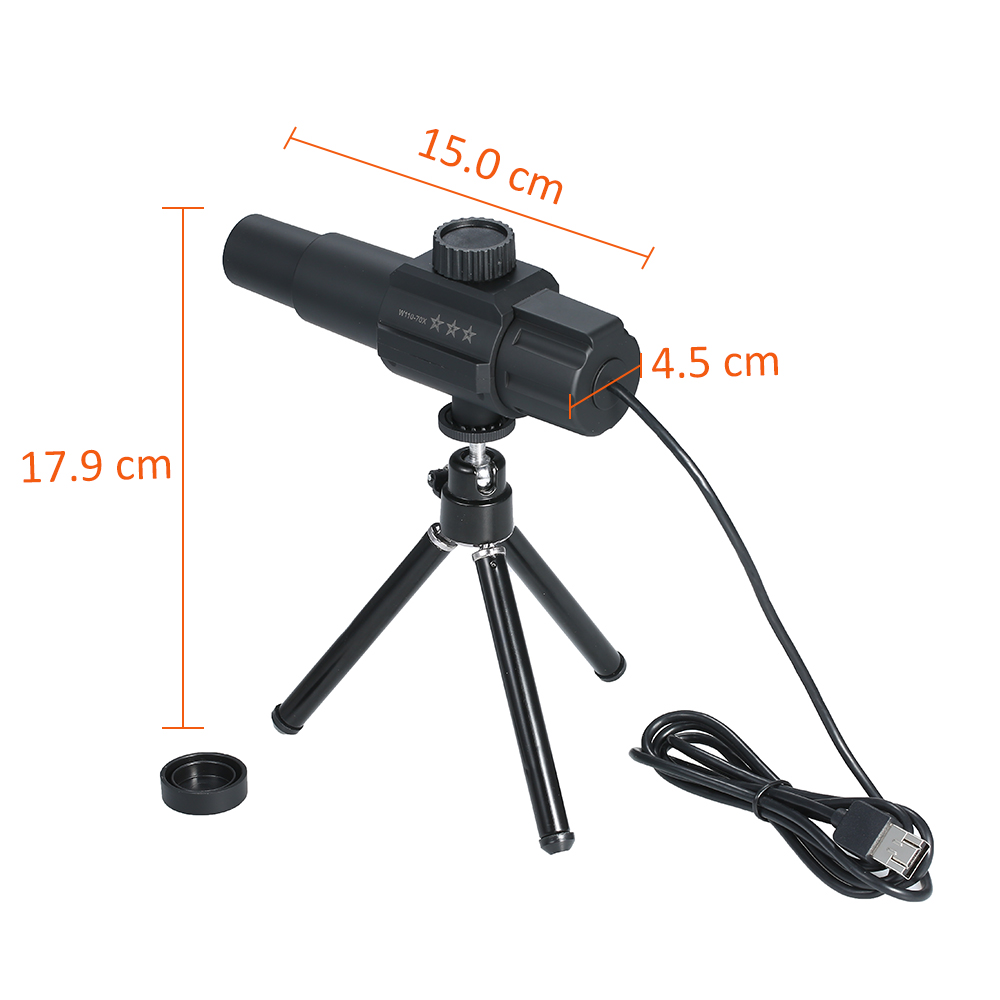 W110 Smart Digital USB Telescope Monocular Adjustable Scalable Camera ZOOM 70X HD 2.0MP Monitor for Photographing Videotaping. 