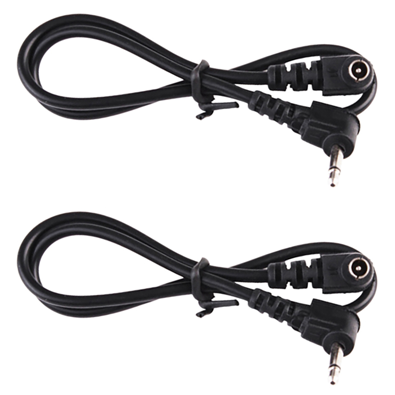 2X Applies to Men Flash Trigger the Camera Shutter Release Cable 30 cm 11.81 Inches 2.5 mm PC Sync Cable Power Cord Jack