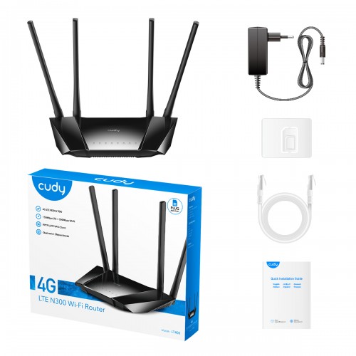 Cudy LT400 300Mbps Wireless N 4G LTE Router. 