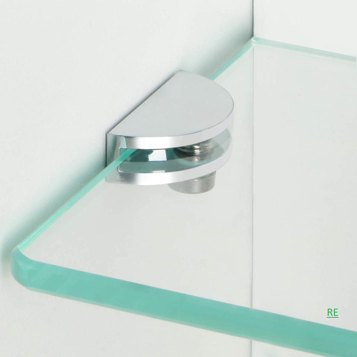 2 Pcs. D Shape Glass Self Clamp With Fixing Clip For 8 To 10mm Glass
