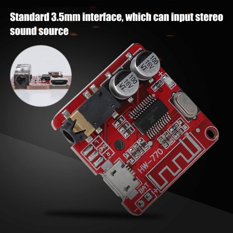 RED Color XY-BT-MINI 3.7-5V 4.1 Bluetooth Audio Receiver Mp3 Amplifiers Board For Car Speakers Audio Power Amplifiers Music Module Low Price. 