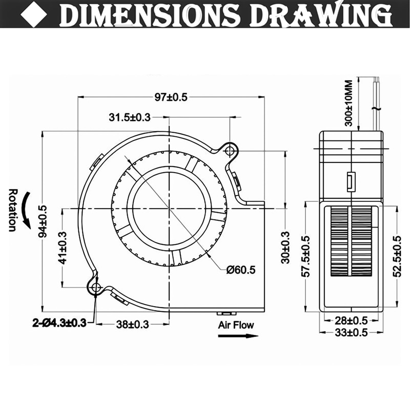 BFB1012H Centrifugal Turbine 12V Blower 9733 97x94x33mm Fan becue Heating Stove 220V to 12V with Speed Control -6A. 