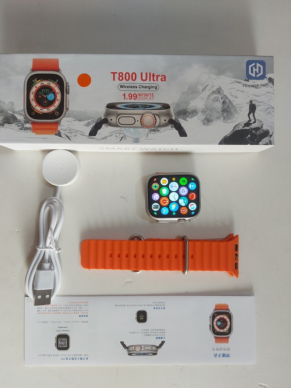 T800 Ultra Smartwatch Calling Option Wireless Charger. 