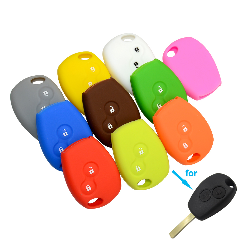 【DATA FROG Global MALL】Okey 2 Buttons Car Silicone Shell For Clio Silica Key Shell Shipping. 
