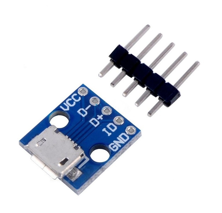 Micro USB 5 Pin Micro USB Breakout Board Micro USB B Type Socket For Charging Discharging Electronics Project DIY. 