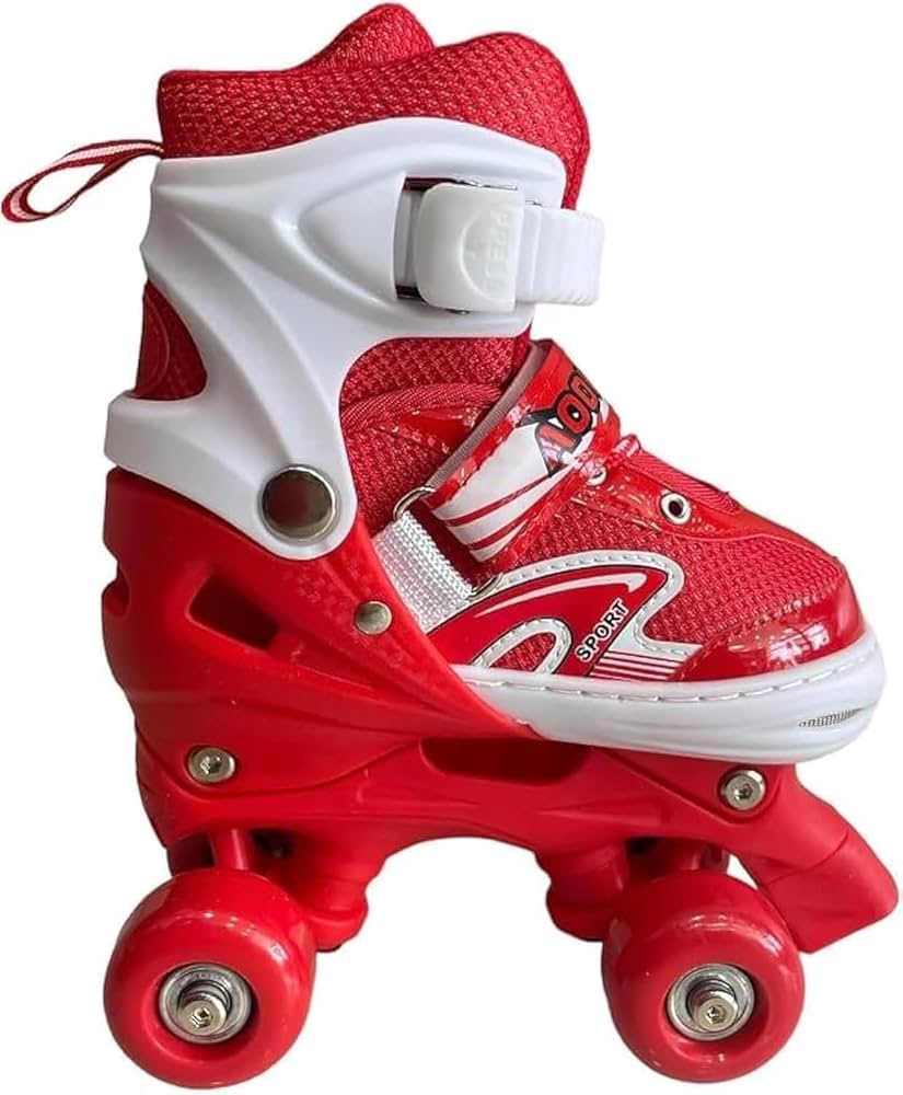 Power Superb Adjustable Roller Skate Shoes 2-Rows 4-Wheels. 