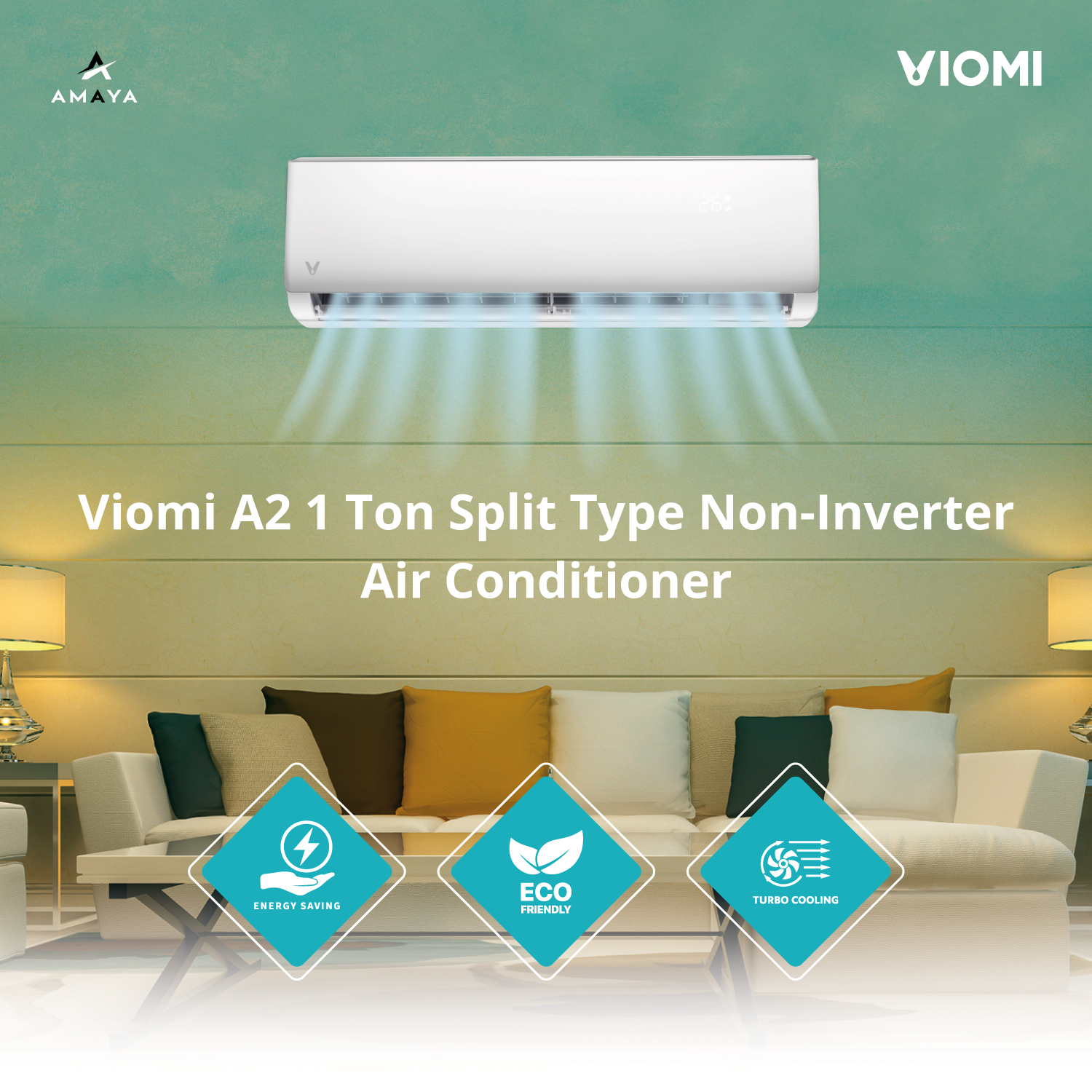 Viomi A2 1 Ton Split Type Non-Inverter Air Conditioner