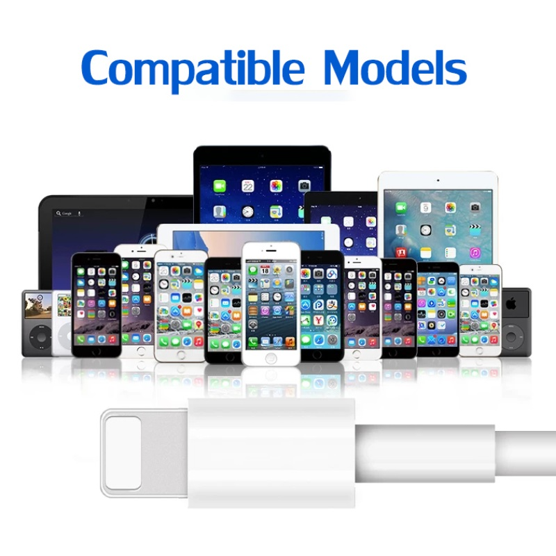 Iphone x, 8, 7, 6s, 6 plus, 5, 5c, 5s এর জন্য কেবল সহ usb iphone চার্জার a1385-সাদা. 