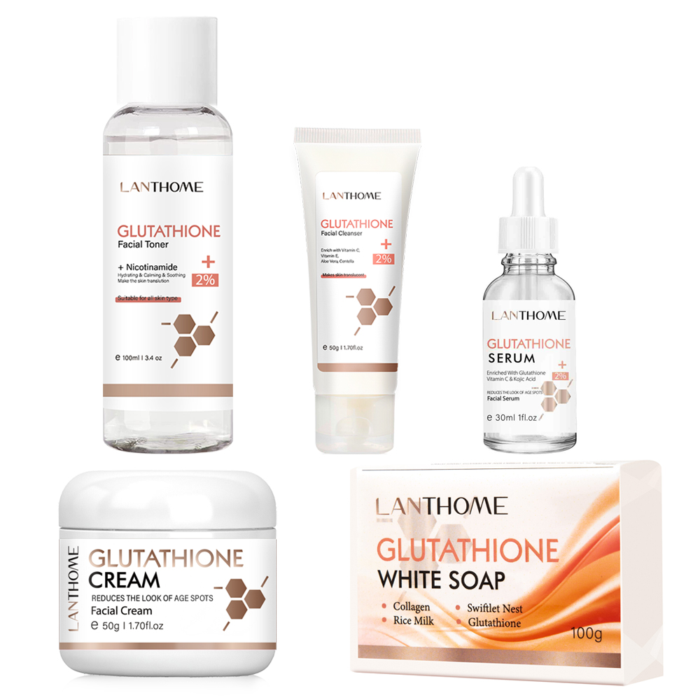 lanthome glutathione white serum Lanthome Glutathione Whitening Serum Fade Black Dark Spots Vitamin C  Defects Reduce Facial Oil Brightening Firming For Women