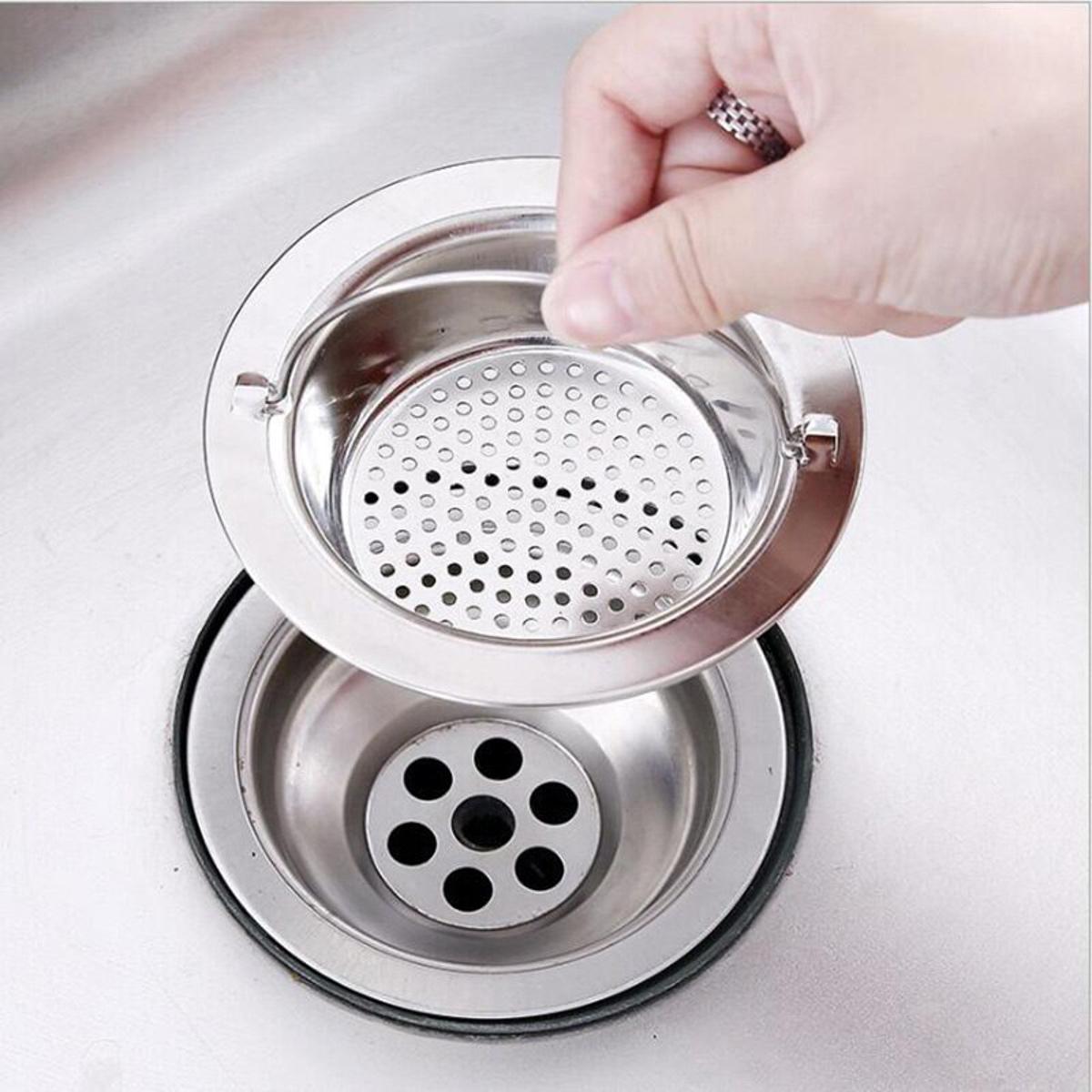 Kitchen Sink Filter Portable Mesh Leaking Water Drain Net Stainless Steel Slag Net Sink Net Leak