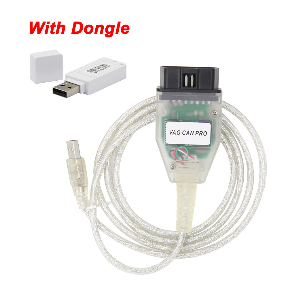 New VAG CAN PRO VCP 5.5.1 K-Line VCP OBD 2 OBD2 Auto Diagnostic Tool Support CAN BUS with FTDI FT245RL USB Cable for VW for AUDI. 