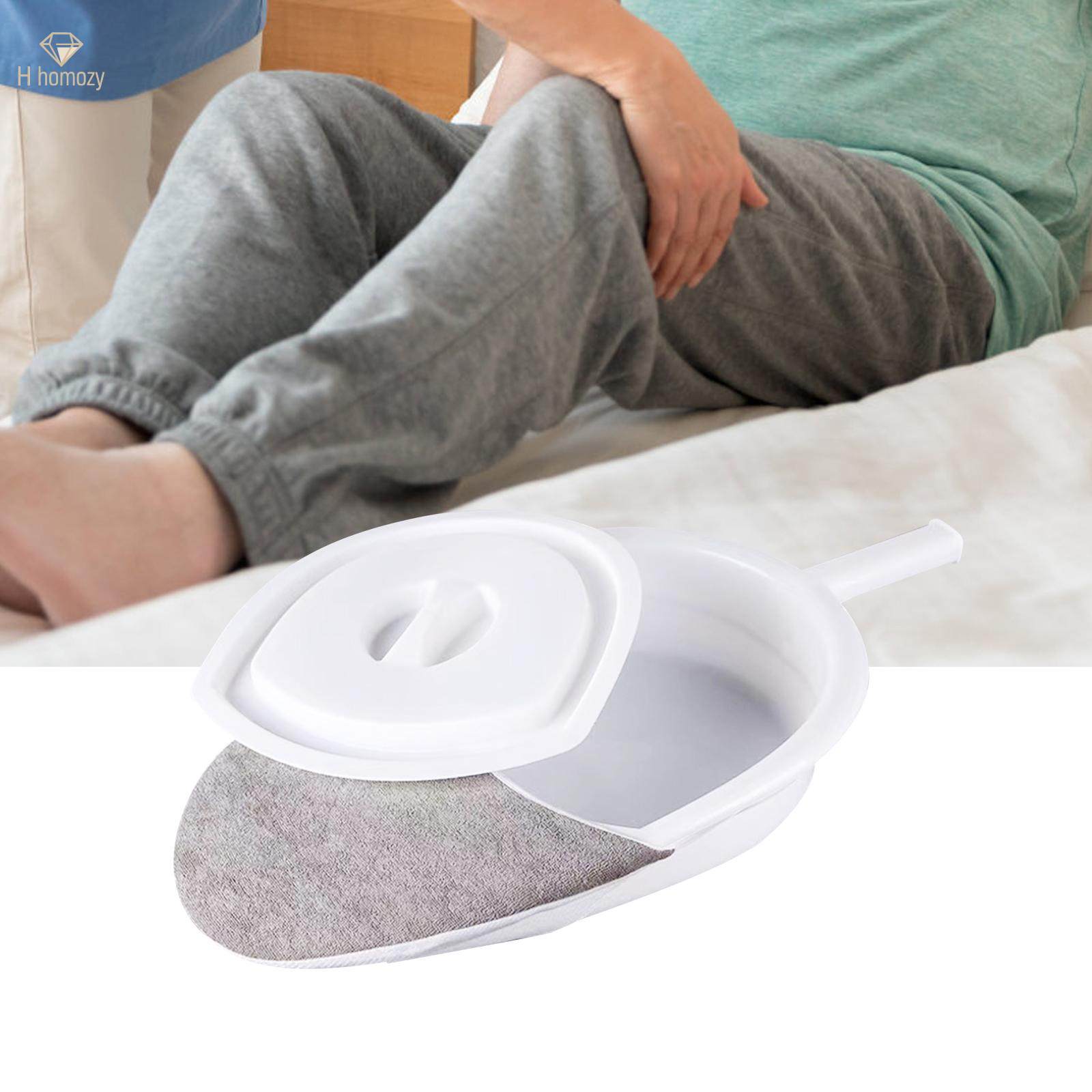 Portable Bedpan with Handle Durable Home Use Smooth Bed Pans for Elderly Men. 