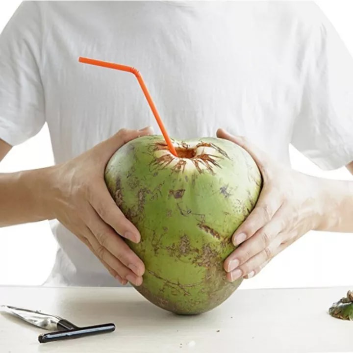 Silver Coconut Cutter - Durable and Efficient Tool for Cutting Coconuts with Precision and Ease. 