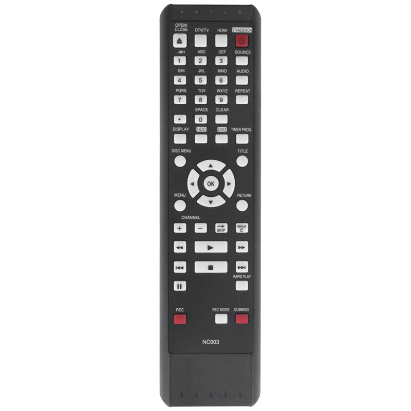 NC003UD NC003 Replacement Remote for Magnavox HDD DVD Recorder MDR535H/F7 MDR557H MDR515H MDR515H/F7 MDR557H/F7