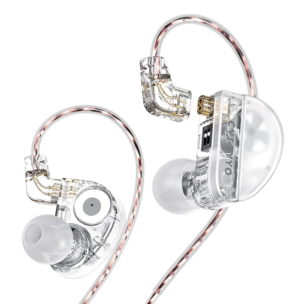 CVJ Konoka In-Ear Earphone With 3D Hifi Triple Hybrid (1DD + 1BA + 1Vibration Driver) Wired DJ Monitors Tuning Switch Headset. 