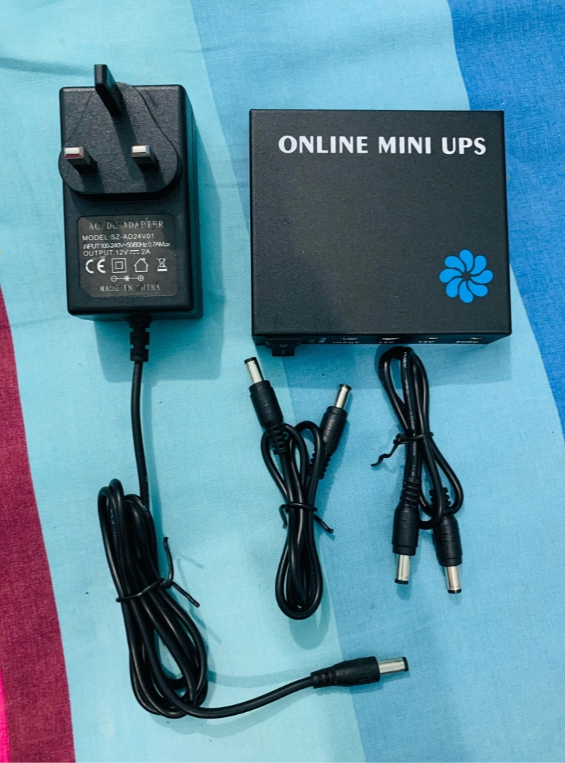 Router Backup Online Mini UPS 12V/12V/9V 6000mAh Powerfull Lithium ion Battery With Charger For Wifi Router, Onu,Access Control And IP Camera With Charger.. 