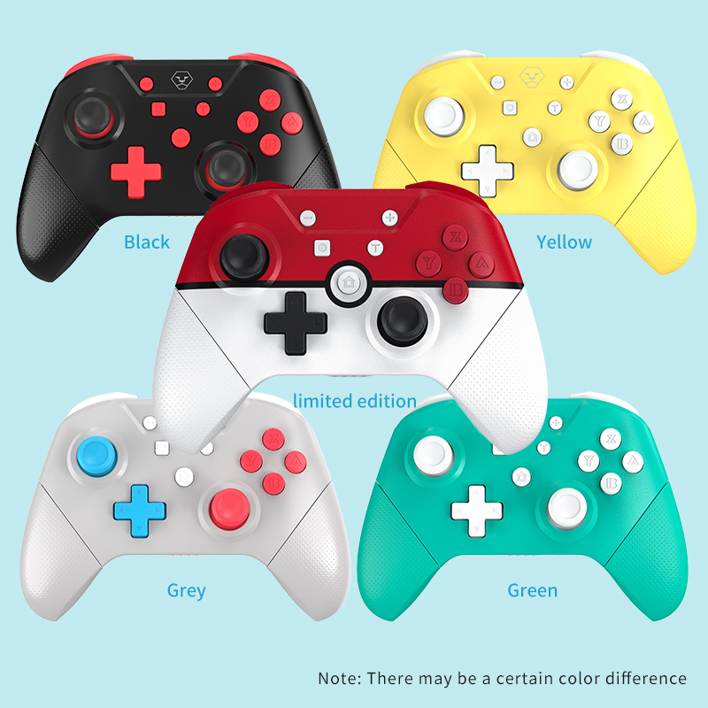 Aolion Wireless Bluetooth Game Controller for Nintendo Switch Pro NS Lite PC NFC Turbo 6-Axis Doublemotor 3D Joysticks Gamepad. 