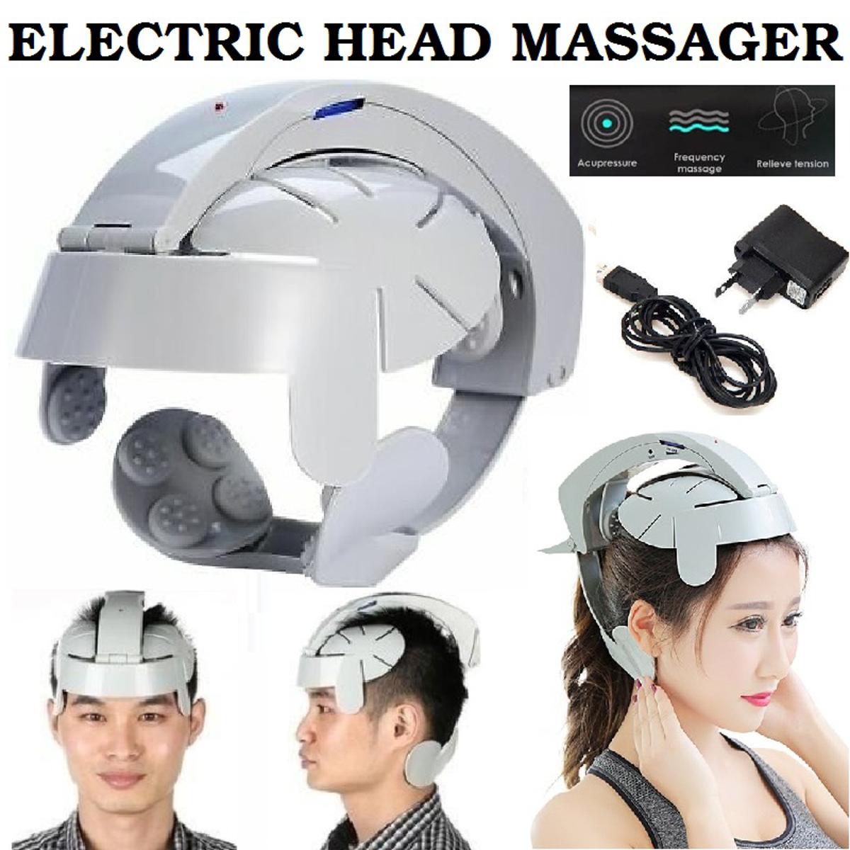 Electric Head Massager with Scalp Massage Device Multifunctional Vibration massage machine Acupuncture points Brain Massage Helmet Scal