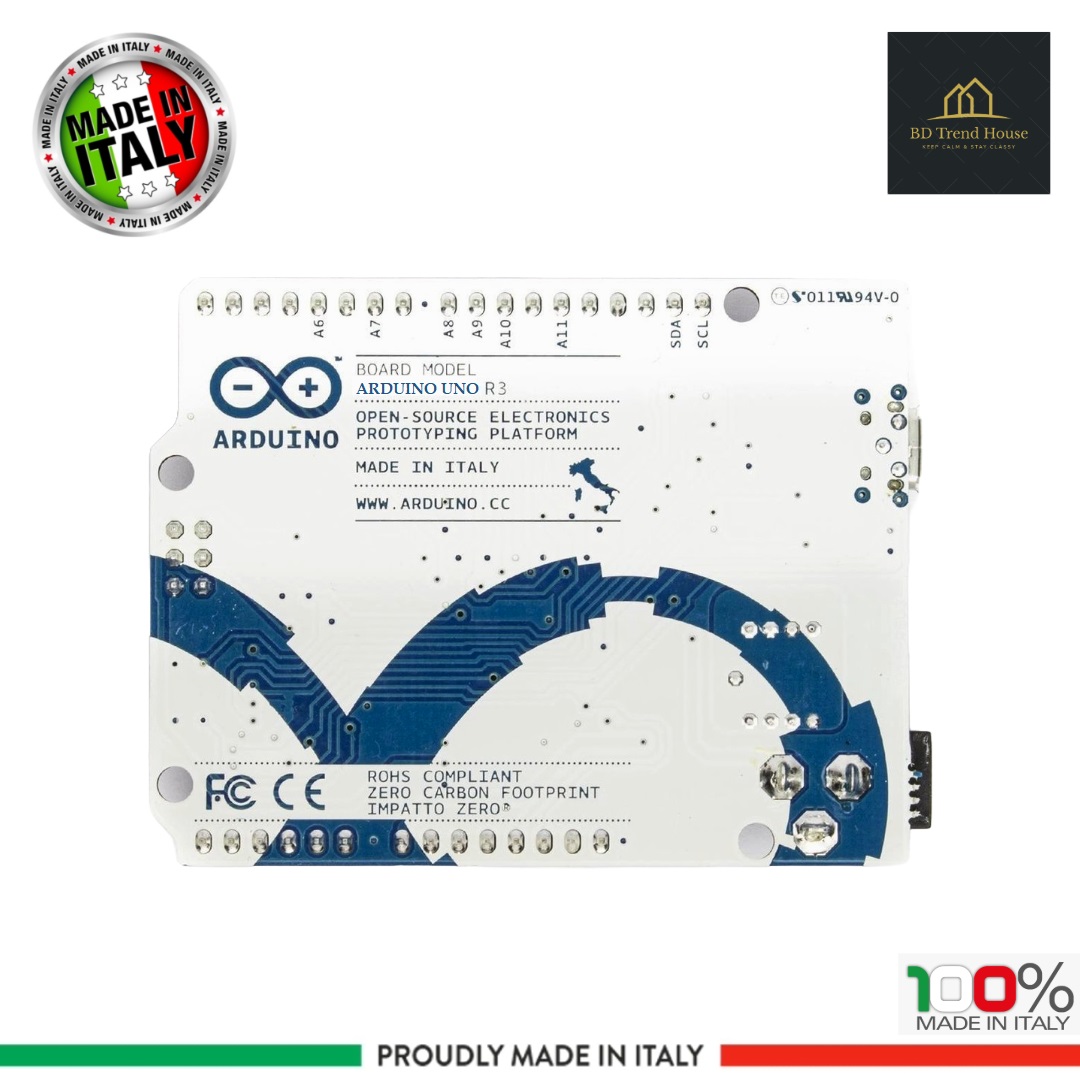 Arduino Uno R3 (Made in ITALY). 