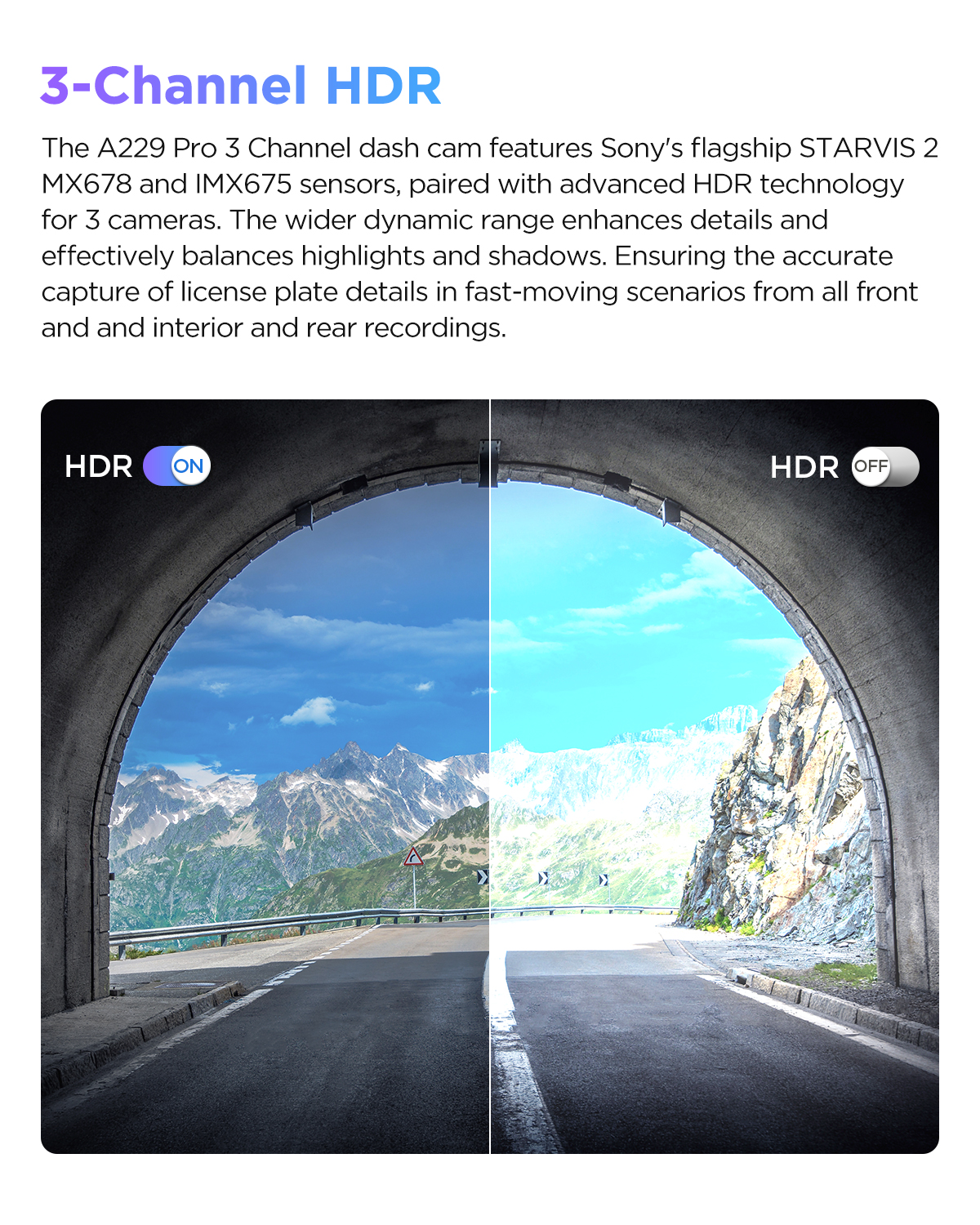 VIOFO A229 PRO Dashcam Front and Rear 4K+2K HDR Dual Dash Cam with Sony STARVIS 2 Sensors Super Night Vision Voice Control. 