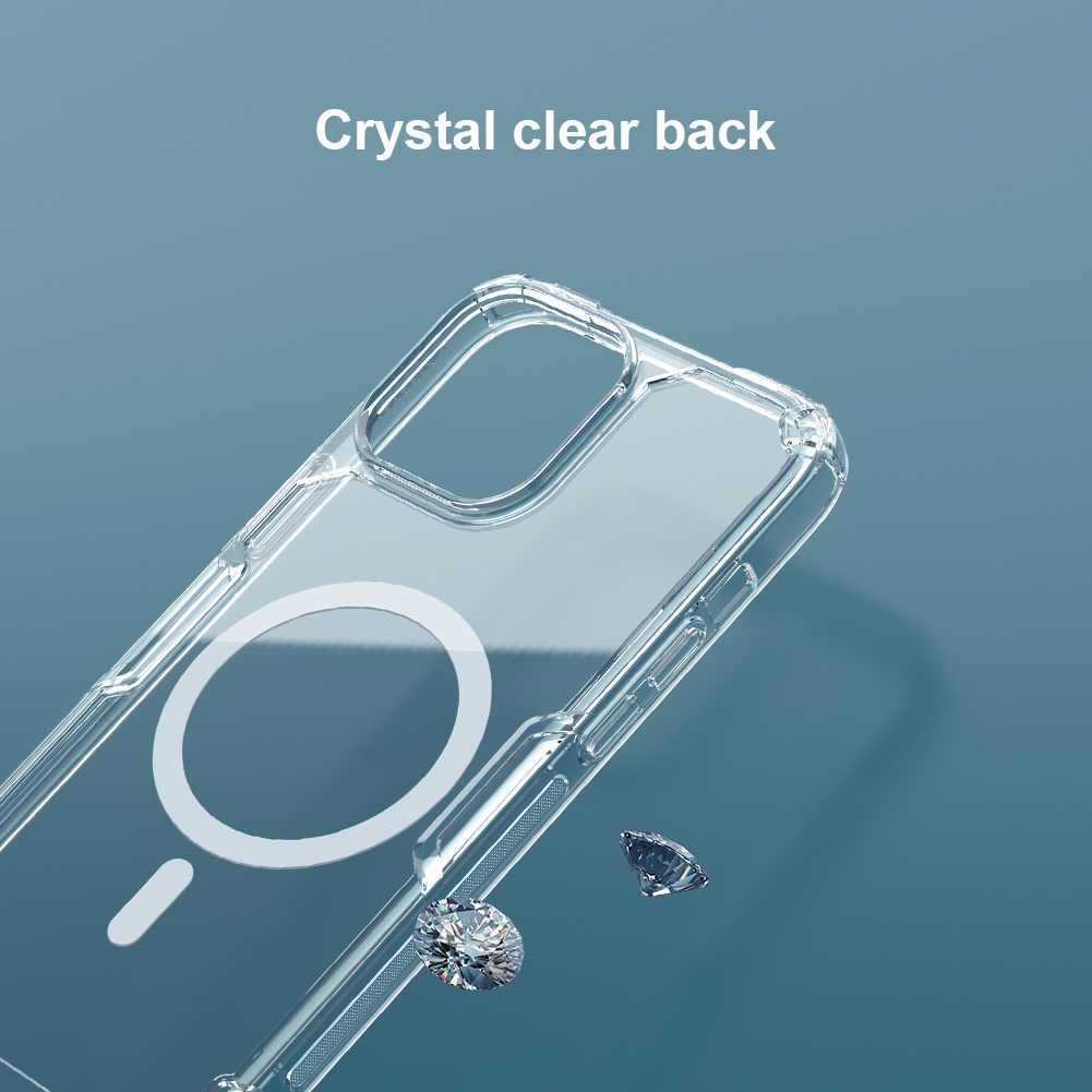 Nillkin Nature Pro TPU Magnetic Casing For iPhone 13 Pro Max Phone Case Ultra Thin Transparent Shockproof Soft Back Cover. 