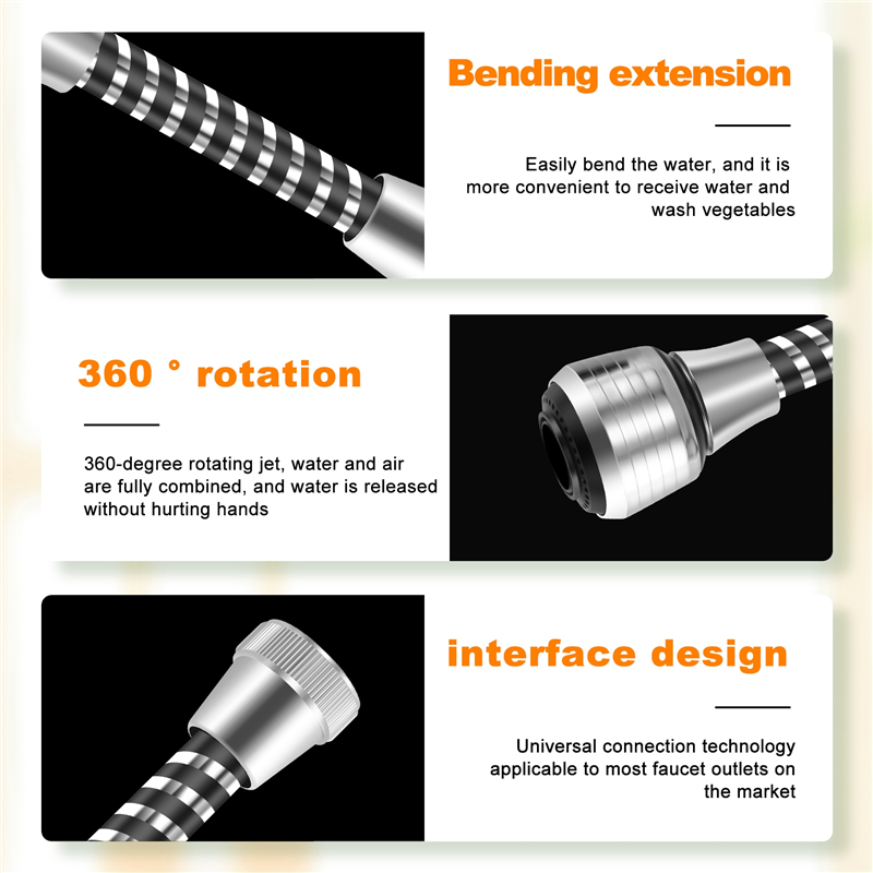 Sink Faucet Sprayer Attachment,Rotatable Anti-Splash Faucet Nozzle Head with Hose - Kitchen Sink Faucet Extender. 