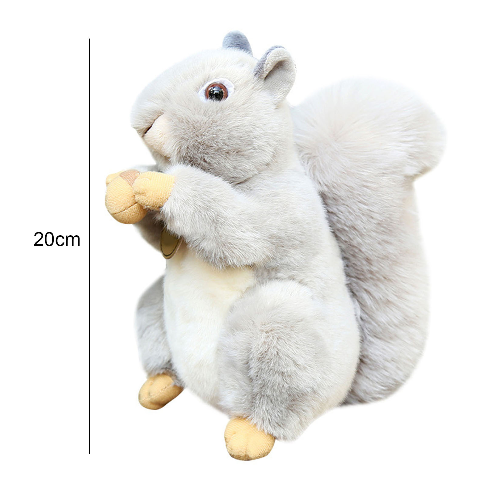 Squirrel Plush Doll Vivid Appearance Grey Squirrel Plush with Nutsie. 