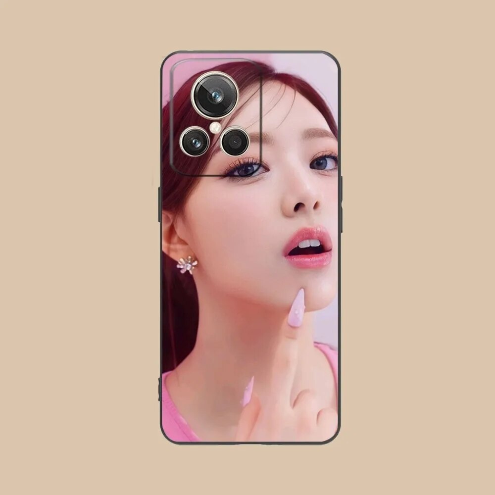 KPOP ITZY Yuna Mobile Cell Phone Case for Realme GT 2 9i 8i 7i Pro X50 X2 C35 C21 C20 C11 C3 Black Soft Phone Cover Funda. 