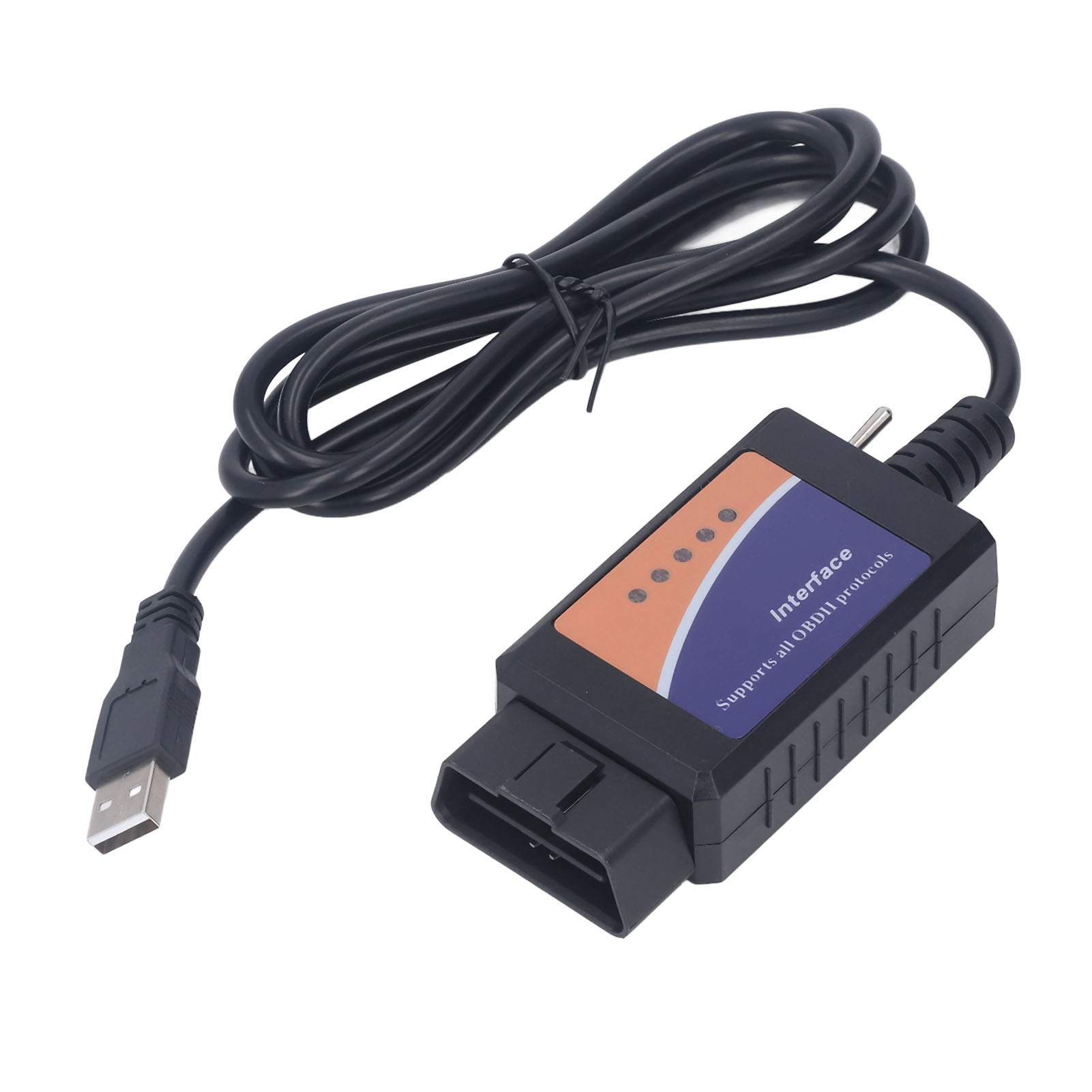OBD2 Scanner, Portable for FORScan USB Cable Connection Fast Diagnosis Support OBD2 Protocol Car Diagnostic Tool for Vehicle. 