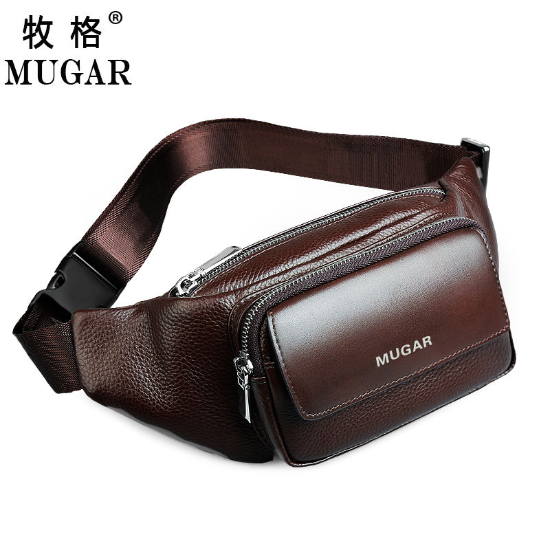 Waist Bag Men's Multi-Functional Office Shoulder Bag Large Capacity Practical Waterproof and Hard-Wearing Business Checkout Business Cell Bag Men. 