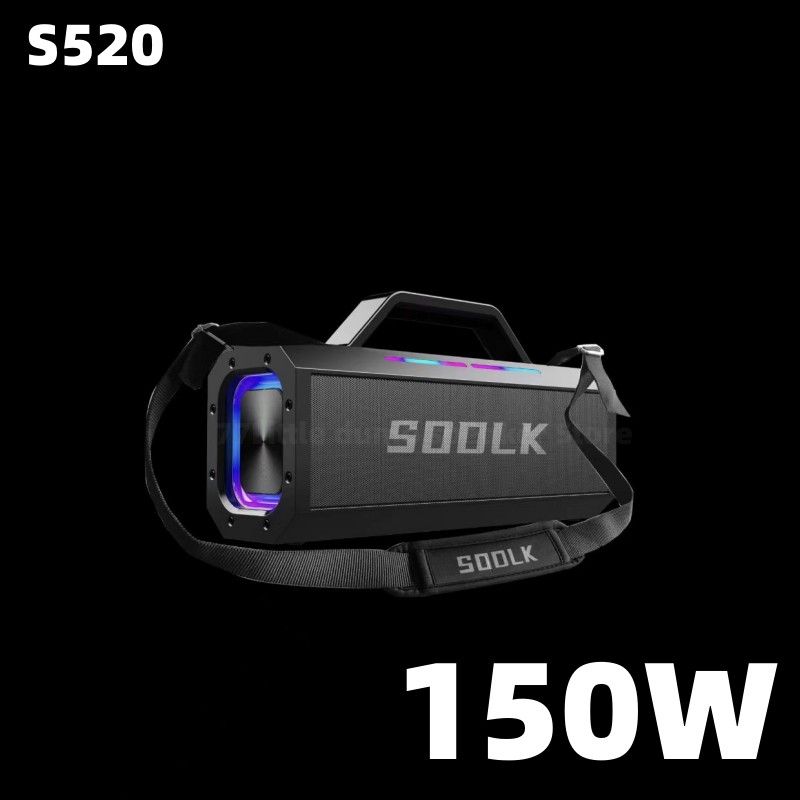 SODLK 150W Big Power Portable TWS Subwoofer Waterproof Sound Column Wireless NFC Bluetooth Speaker Outdoor Mobile Power Supply