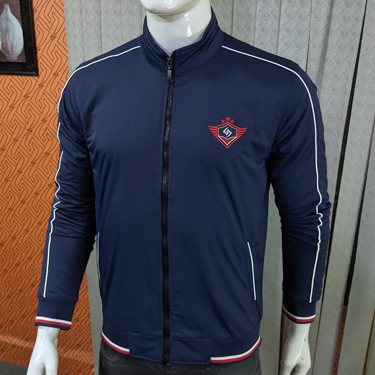 Shohure Navy Blue color Double part air proof jacket. 