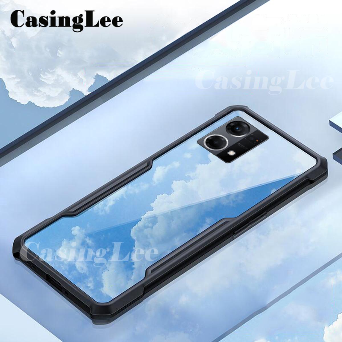 Casinglee for OPPO F21S Pro case Transparent clear Airbag protector Soft Frame Hard Armor Cover Casing hp OPPO F21S Pro 4G Phone case cover