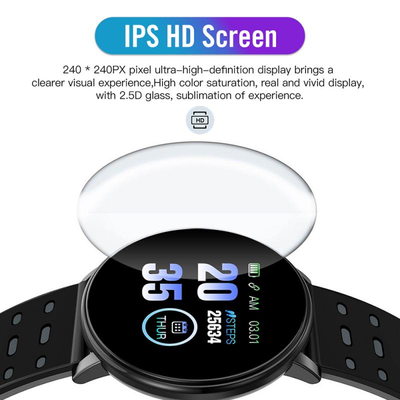 New 119Plus Smart Watch Men Blood Pressure Smartwatch Women Watch Sport Tracker WhatsApp For Android Ios PK B57 116 D13 M4. 