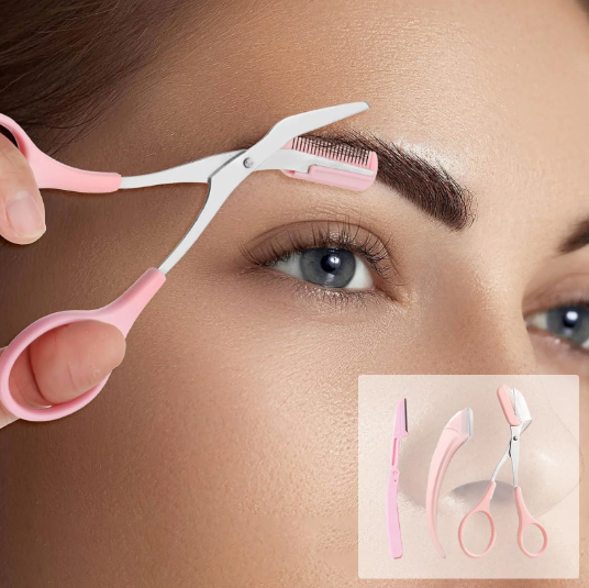 Small Eye Brow Razors Eyebrow Trimming Scissors. 